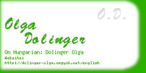 olga dolinger business card